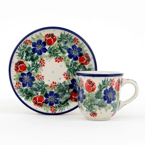 Filiżanka i spodek espresso B10 0,06l <br> 1535X Czerwony wianuszek